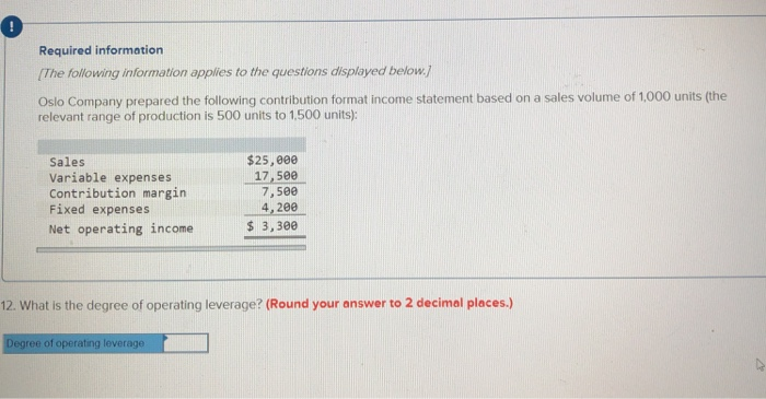 4,200 $ 3,300 1, If the variable cost per unit increases by