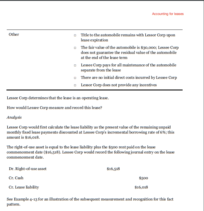 of non-specialized digital imaging equipment with Lessor Corp on January 1, 20X9.