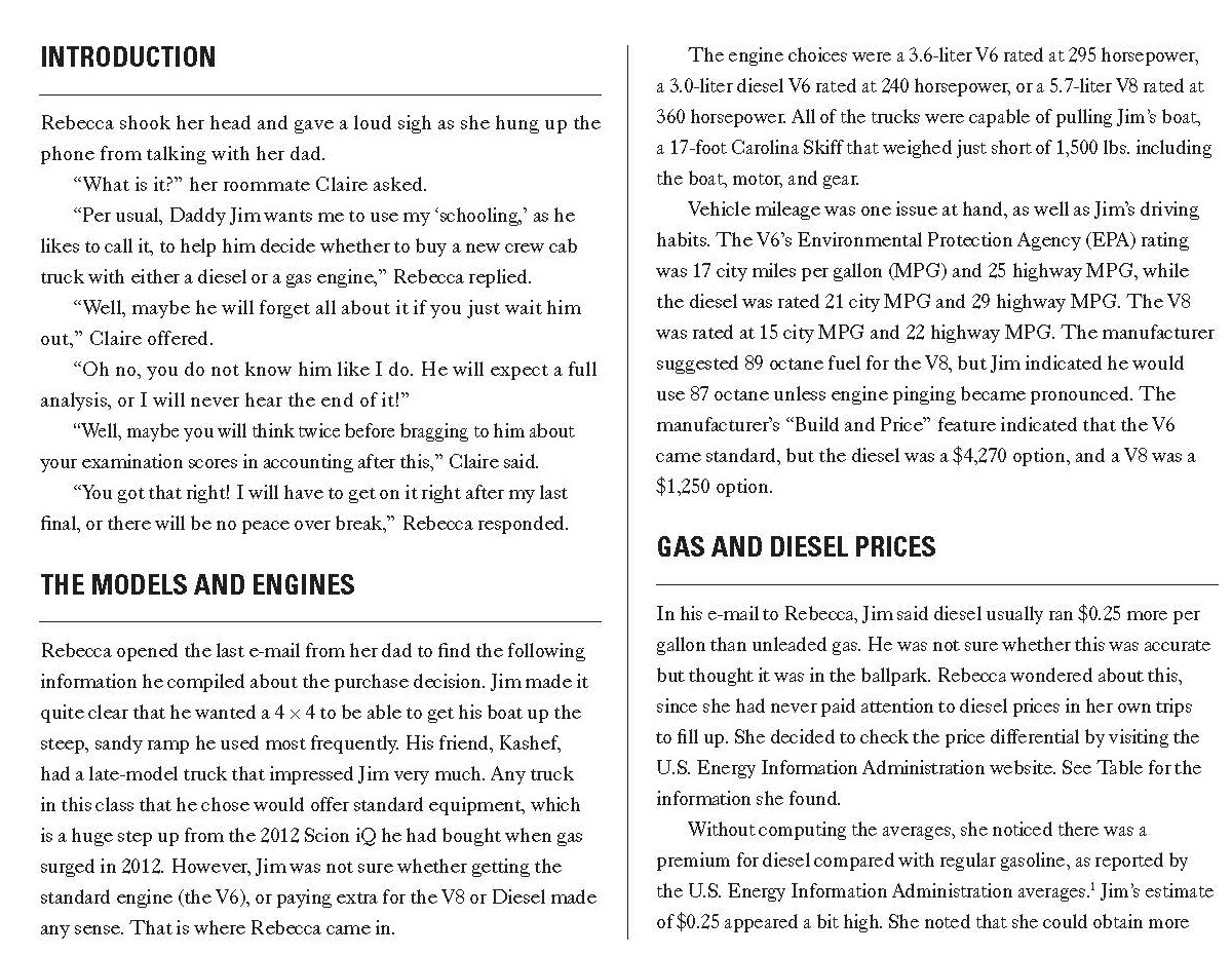 1. What data does Rebecca need to help perform the analysis for