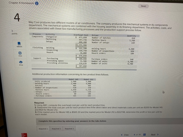  attached is the complete question, please review. Chapter 4 Homework a