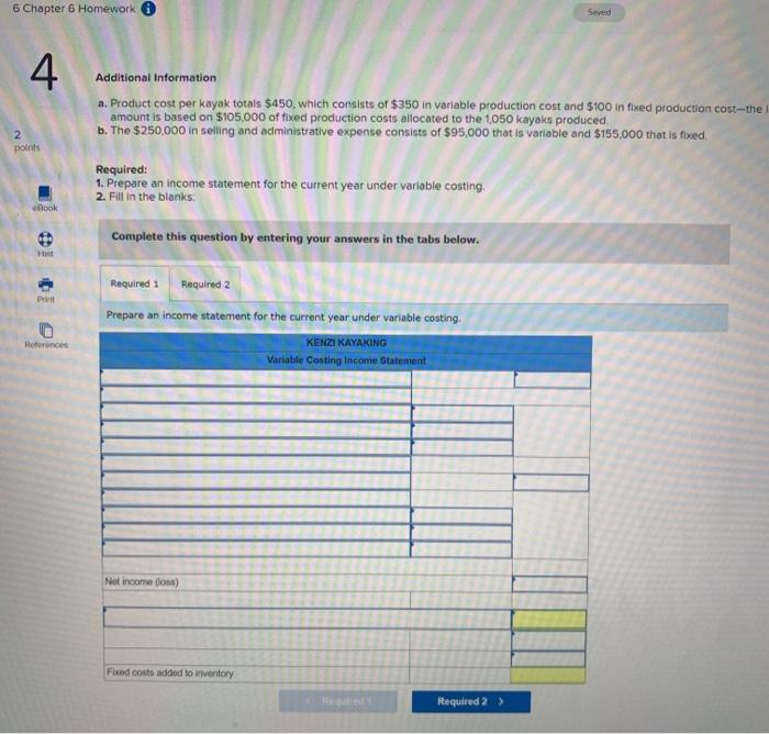 Units produced Units sold Sales price per unit $ 4 per unit