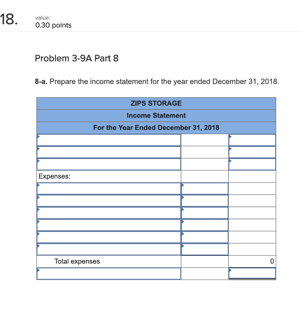for the year: a. January 9 Provide storage services for cash, $137,100,