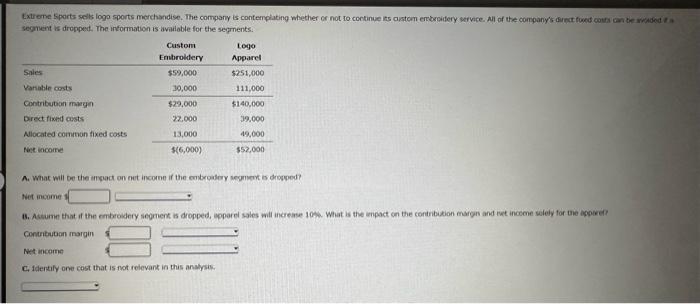  segment is droppect. The information is avaidable for the segments. Wot