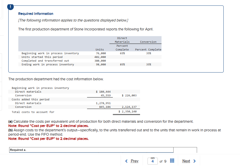 ! Requlred Information [The following information applies to the questions displayed