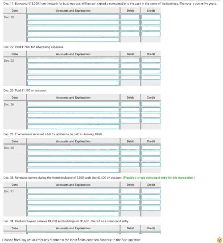 from the bank for business use. Williamson signed a note payable to