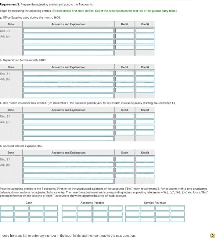 paid in January, $260. 31 Revenues earned during the month included $19,500