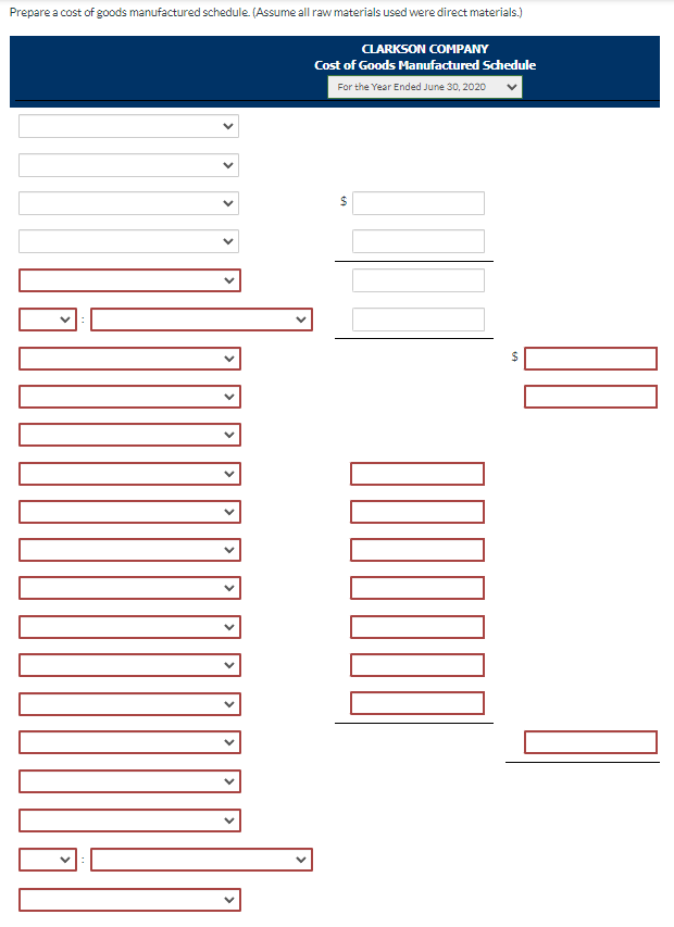 records of Clarkson Company for the fiscal year ended June 30, 2020