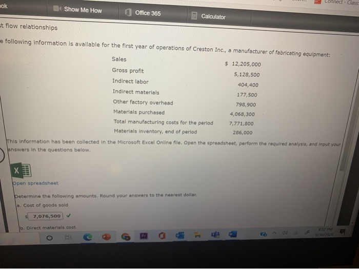  please help me :) Connect Class ok Show Me How Office