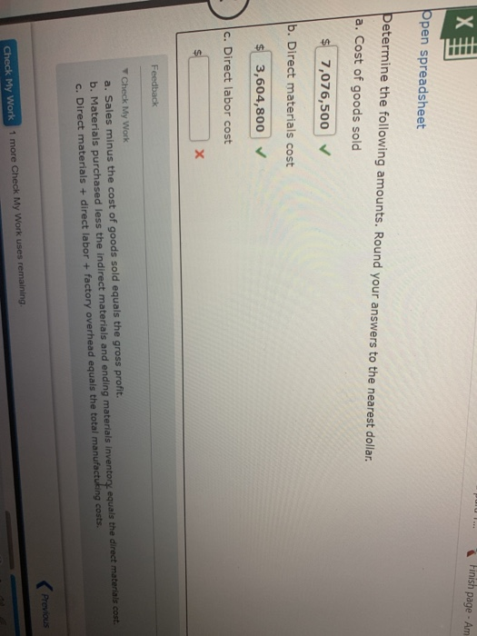 365 Calculator st flow relationships e following information is available for the