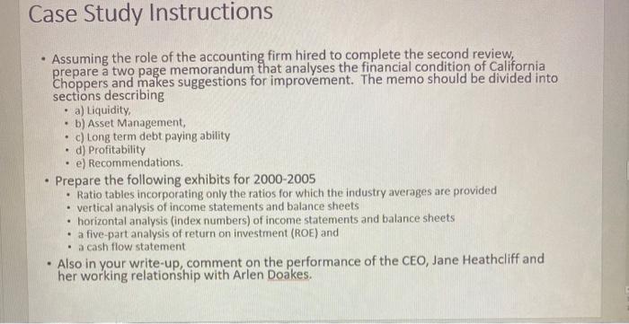  please amswer these questions Case Study Instructions . . . .