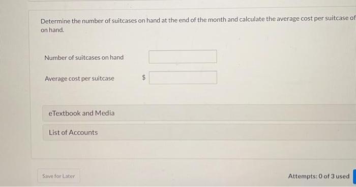 View Policies Current Attempt in Progress Bramble Warehouse distributes suitcases to retail