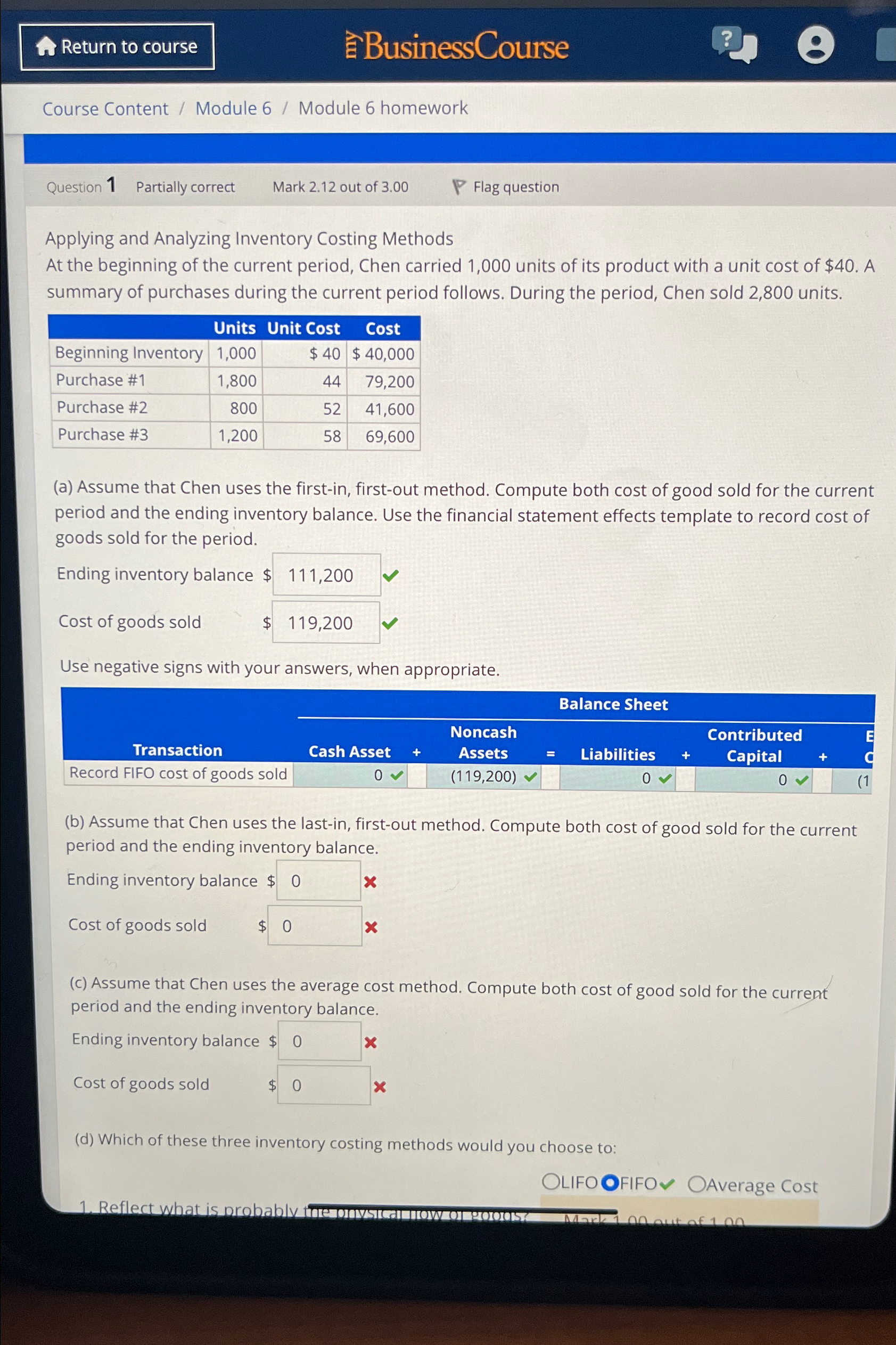  BusinessCourse Course Content / Module 6/ Module 6 homework Question 1