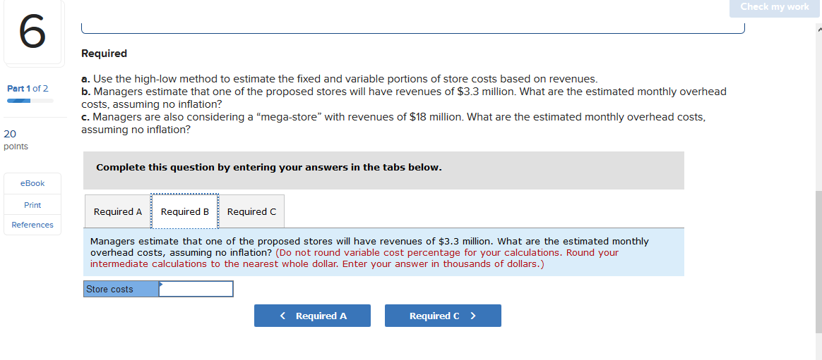 to the questions displayed below.) Part 1 of 2 Davis Stores sells