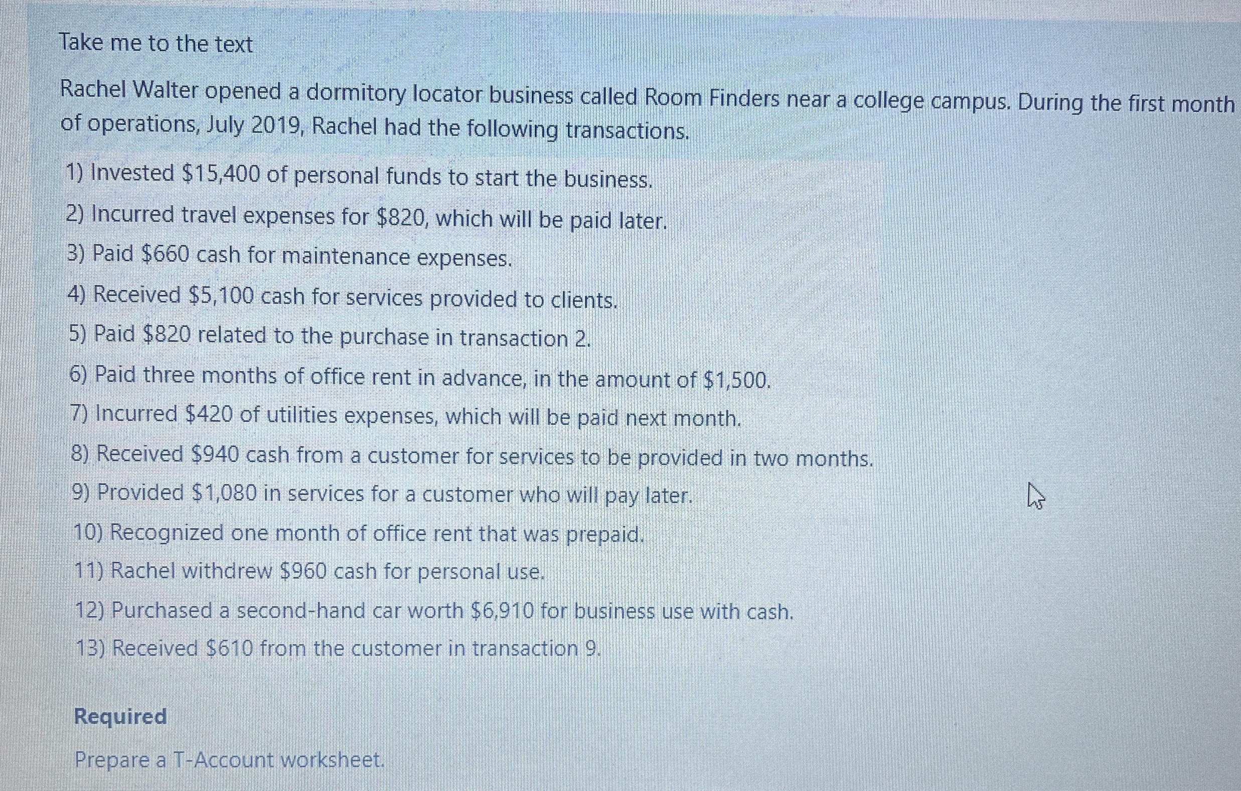  Take me to the text Rachel Walter opened a dormitory locator