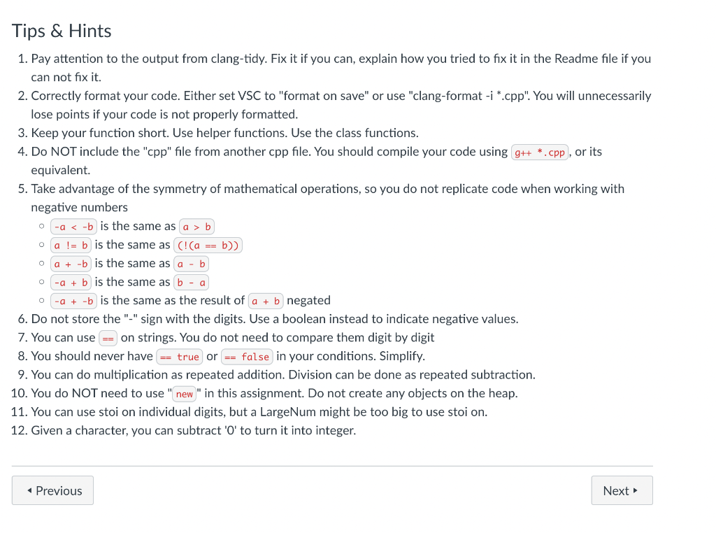 class which can be used to represent arbitrarily large numbers and operations