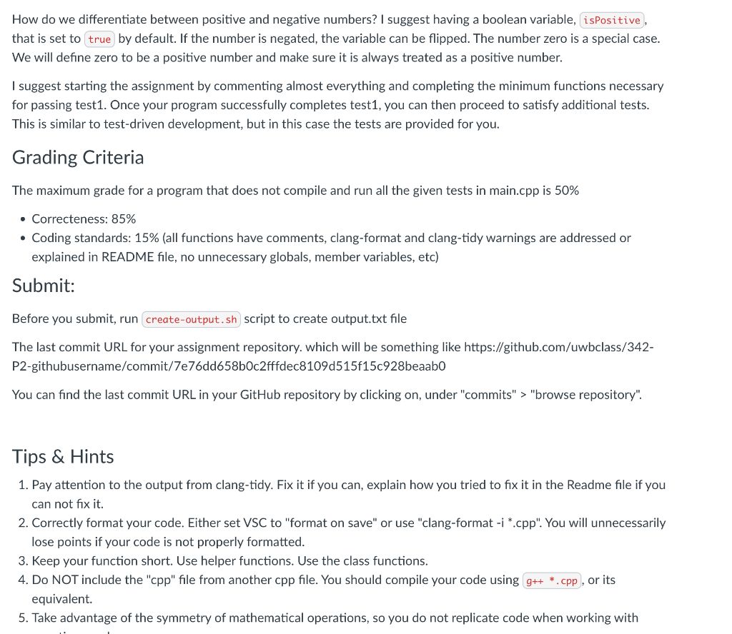 on them. Accept the assignment and create your own private GitHub repository