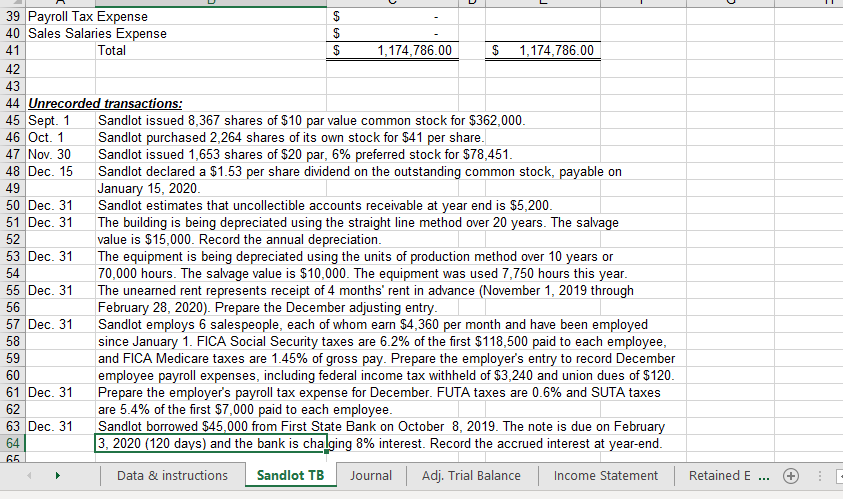 balance at December 31, 2019 is presented on the next tab. 4