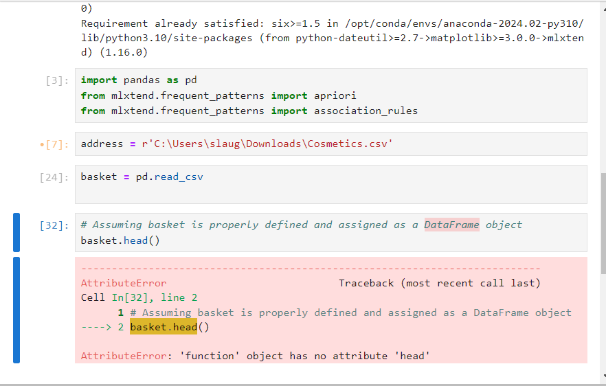  How do I fix this Anaconda Jupyter Notebook code? Requirement already
