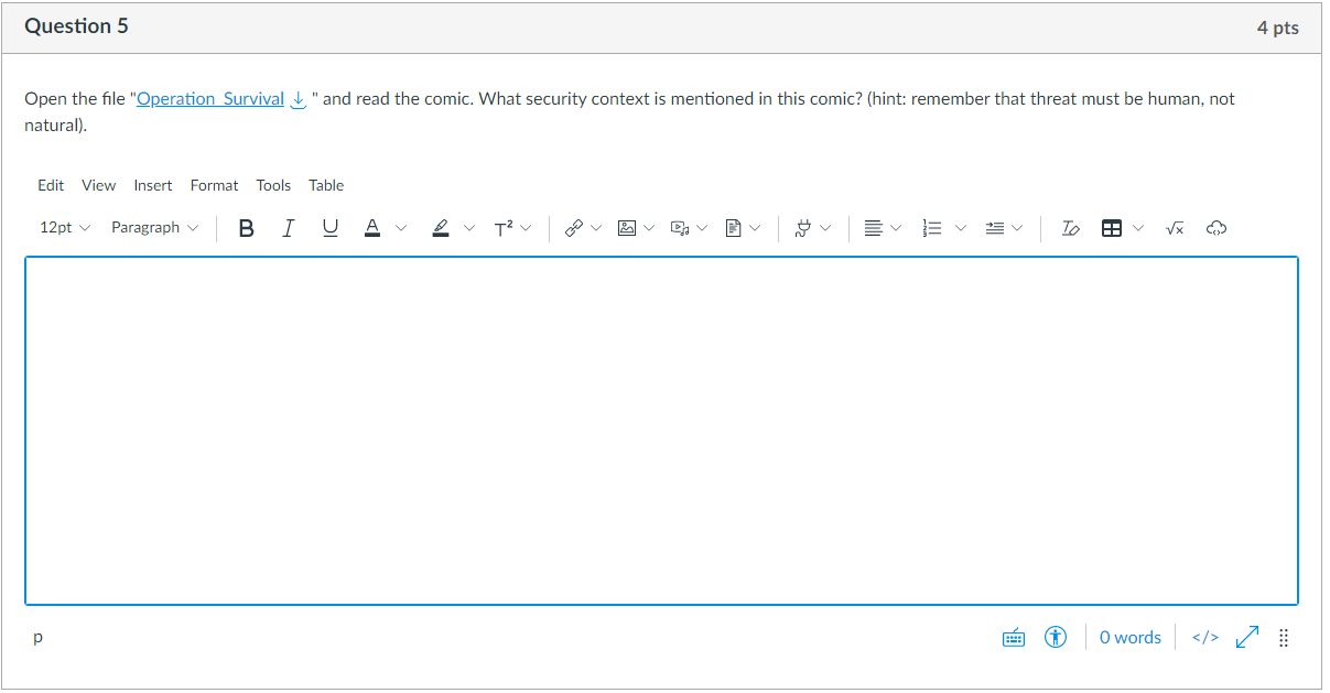 Open the file ' " and read the comic. What security