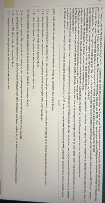 this is ALL ONE question please answer the whole thing Shu Chang.