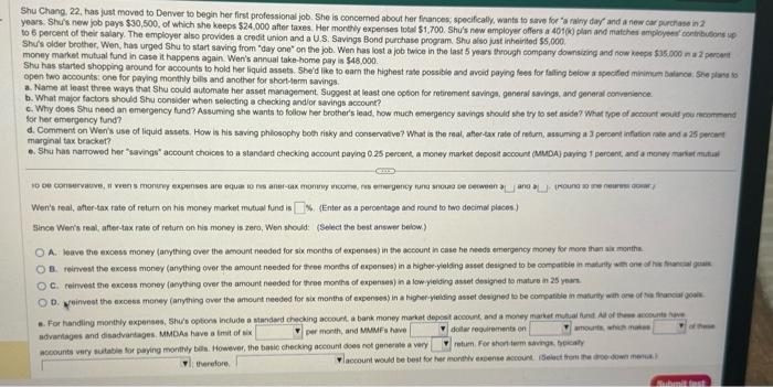 She is concemed about her finances; spocifically, wants fo save for "at