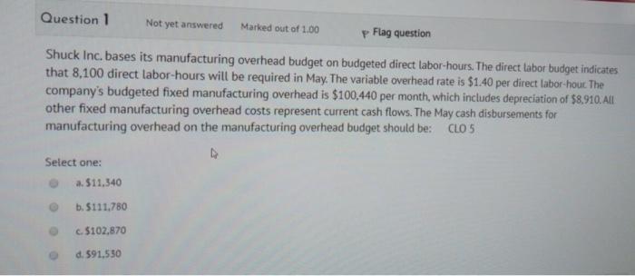 please solve this Question 1 Not yet answered Marked out of 1.00