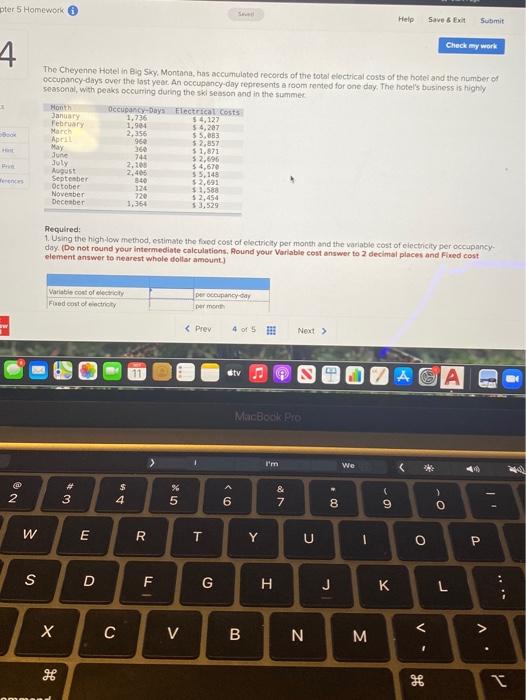  pter 5 Homework Help Save & Exit Submit Check my work