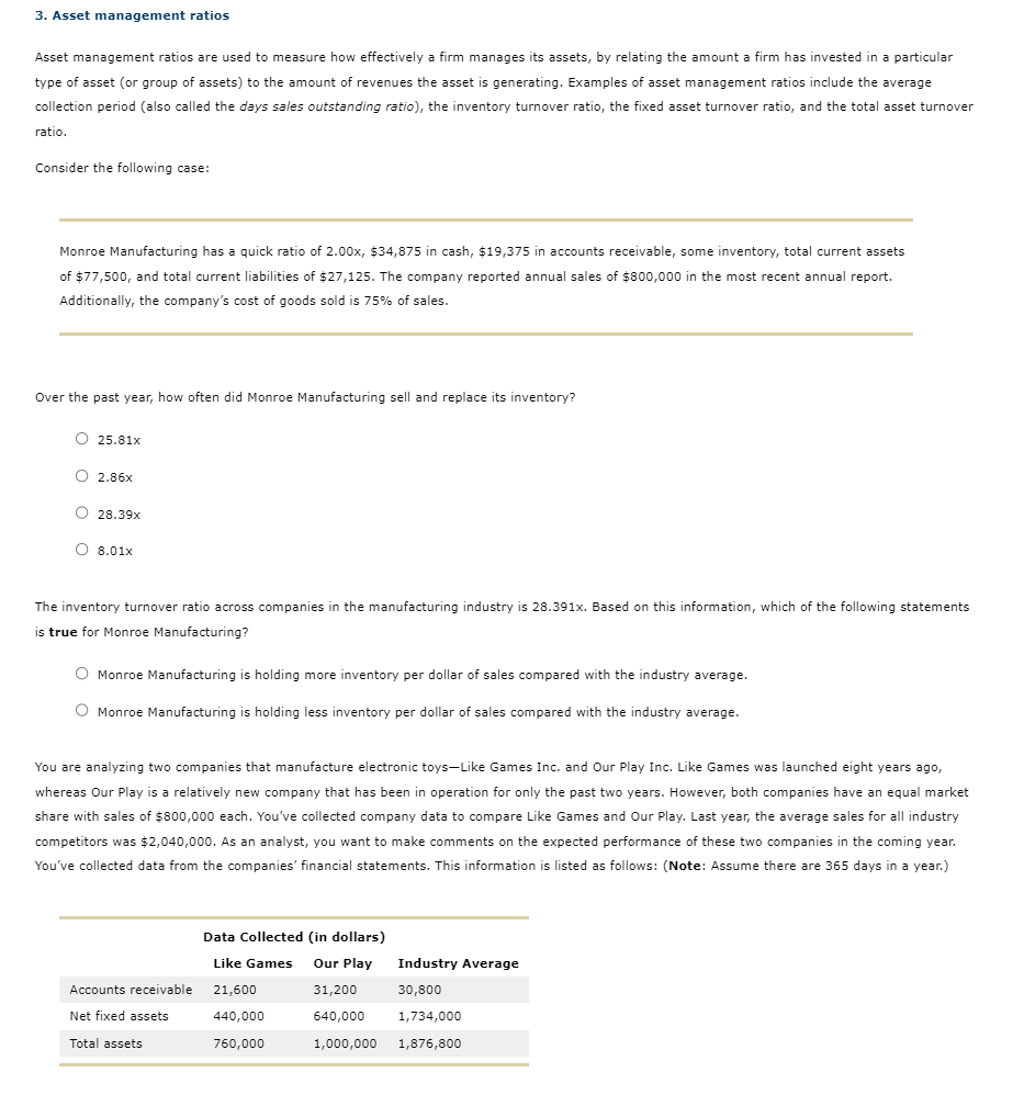 Answer the above multiple choice questions Using this information, complete the following
