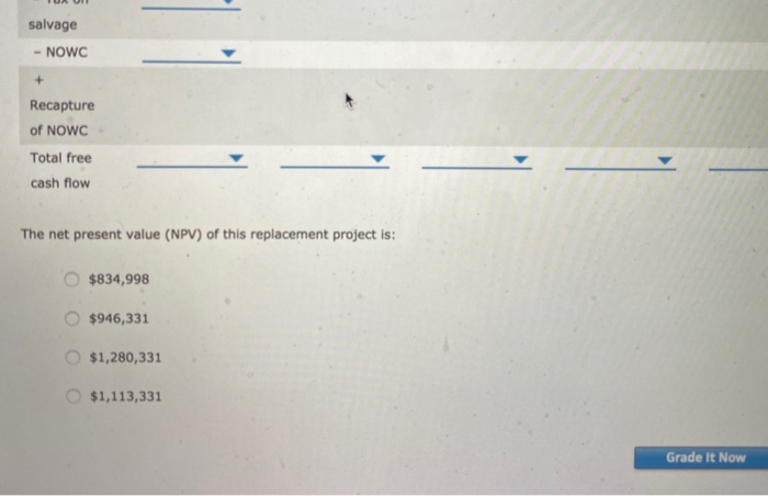 of a replacement project At times firms will need to decide if