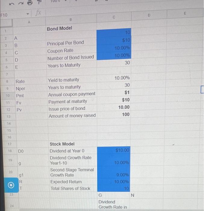  please use excel and show the formulas Please combine your Chp.7