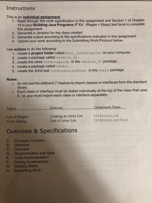  Instructions This is an individual assignment 1. Read through the code