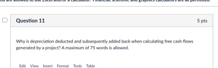  Why is depreciation deducted and subsequently added back when calculating free