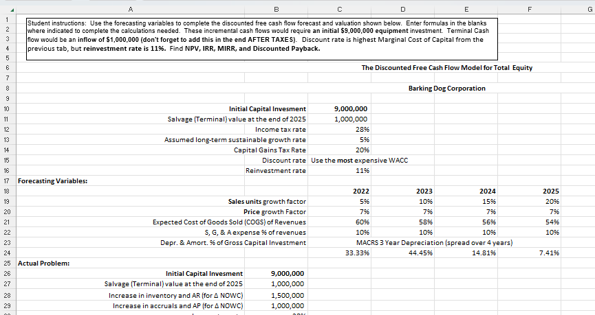Please I need help on this one!!!! Student instructions: Use the