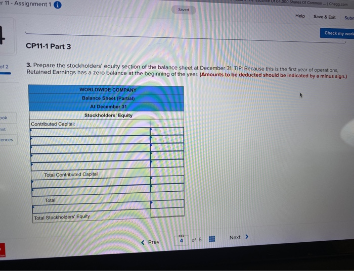64,000 Shares of Common ssignment 1 | Chegg.com Help Save & Exit