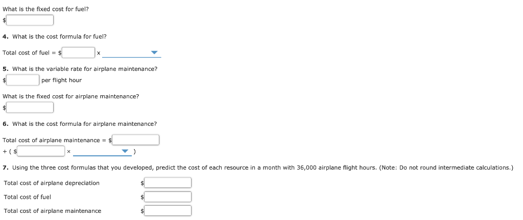 low use of three different resources for Fly High Airlines occurred in