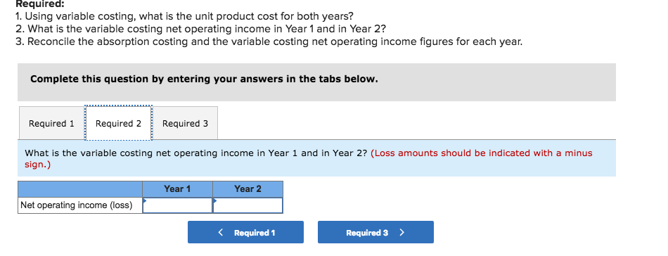 costing net operating income as follows: 15 points Year 1 Year 2