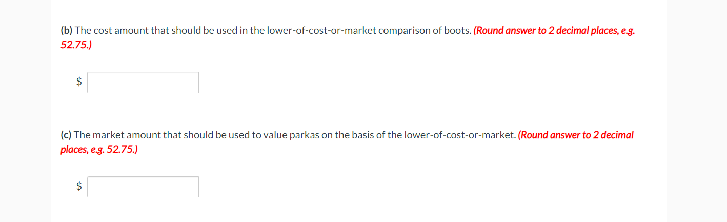 Inc.'s inventory, assuming Coronado uses lower-of-LIFO cost-or-market. Determine the following: (a) The