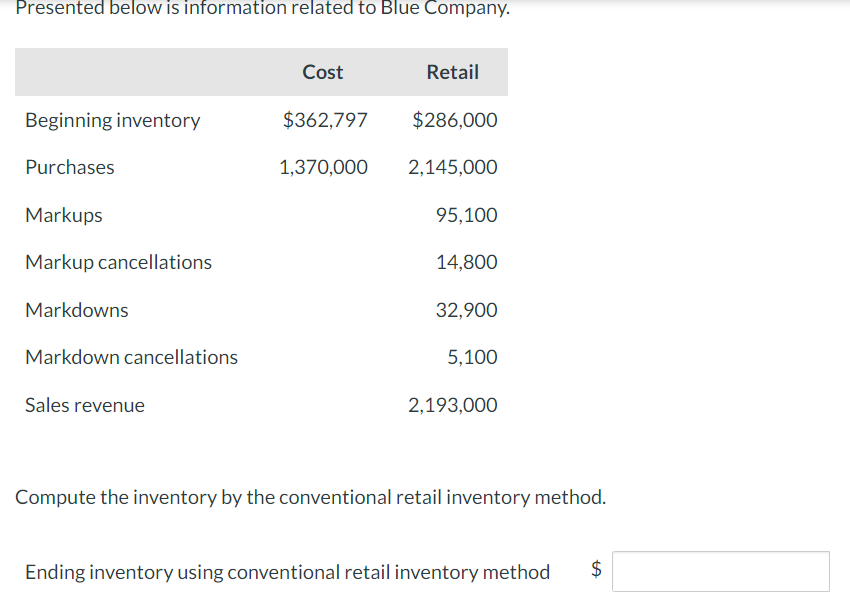 that should be used to value parkas on the basis of the