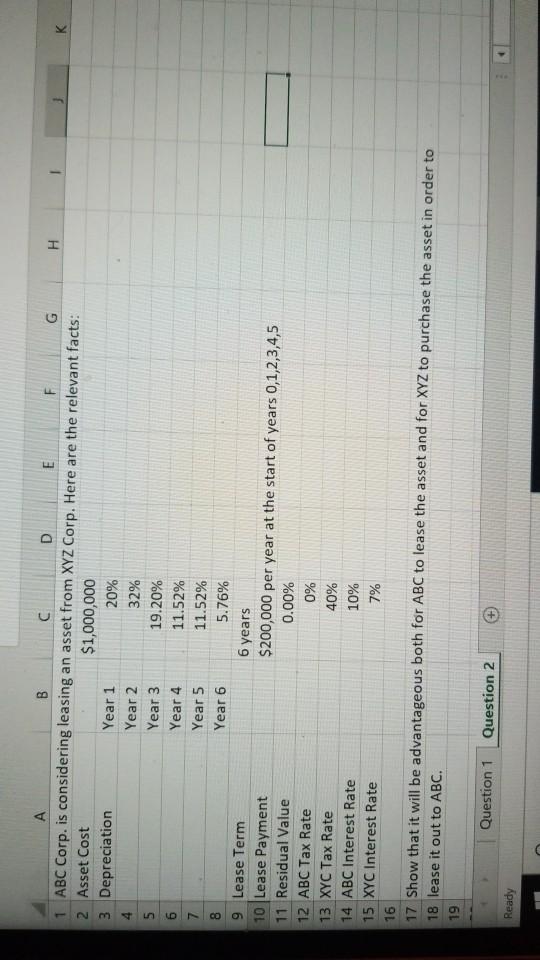  please show the problem on excel. 4 8 B D E