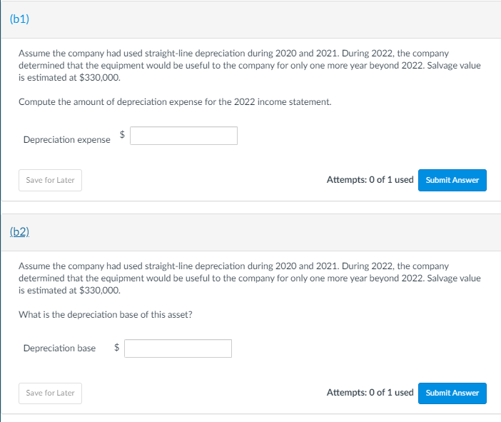 Company purchased for $5.940,000 snow-making equipment having an estimated useful life of