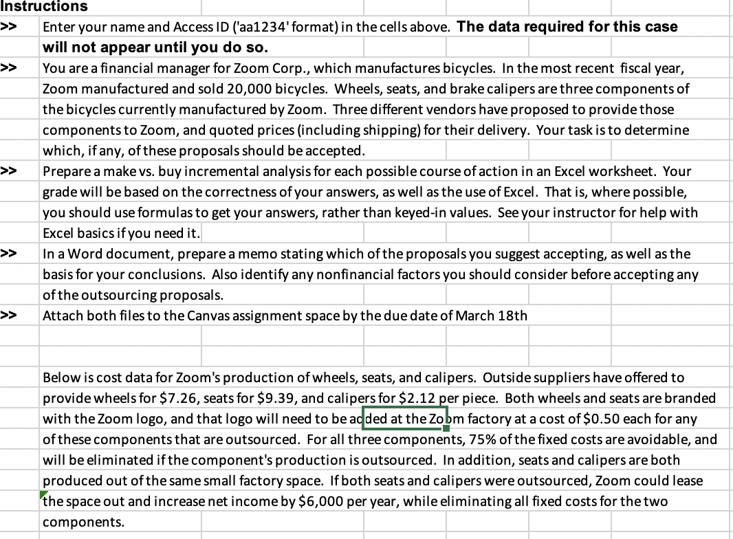 Instructions Enter your name and Access ID (aa1234' format) in the