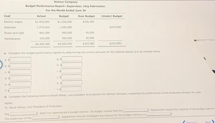 for Delmar Company, a manufacturer of light duty motors, follow: Plant Eastern