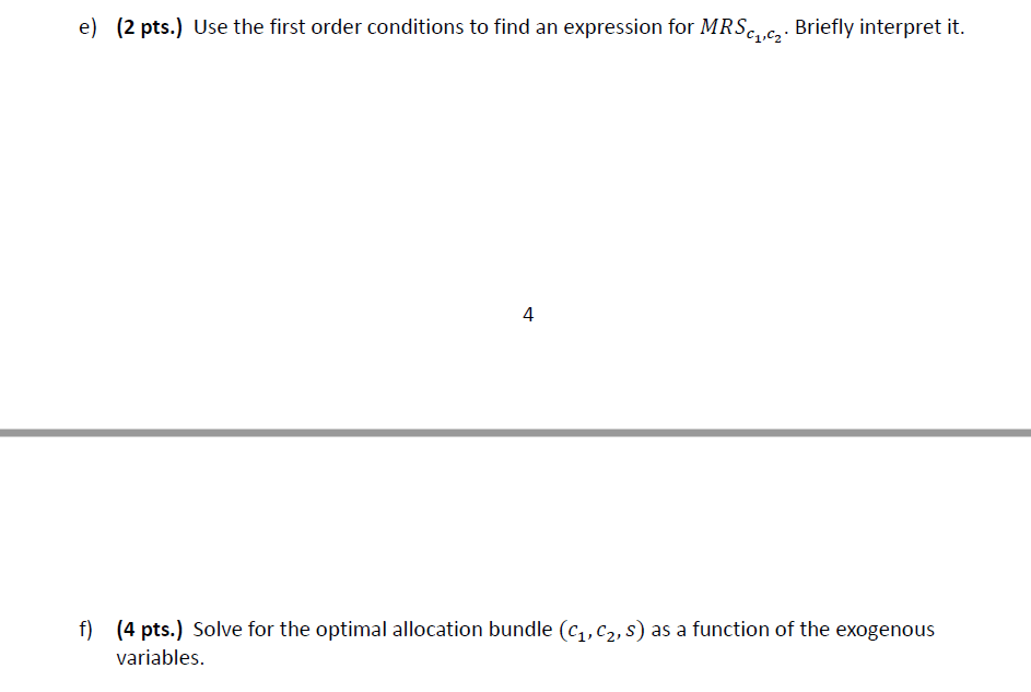 two periods with preferences U(C1,C2) = C1C2 over current consumption C1 and