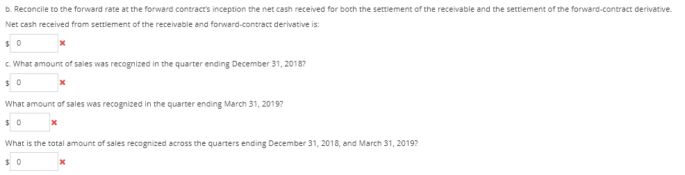 exchange contract designated as a fair value hedge of a foreign-currency-denominated accounts