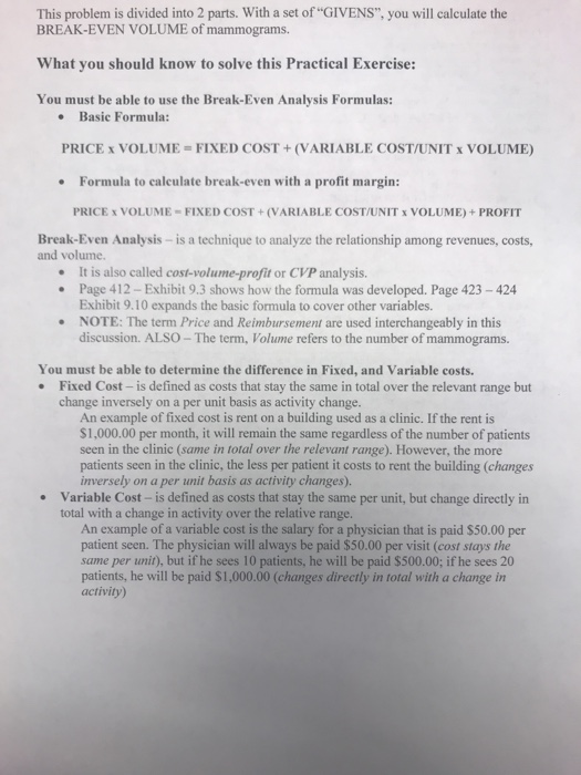  This problem is divided into 2 parts. With a set of