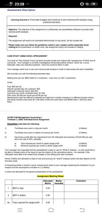 on picture posted. this question is from cvp analysis of managerial accounting.