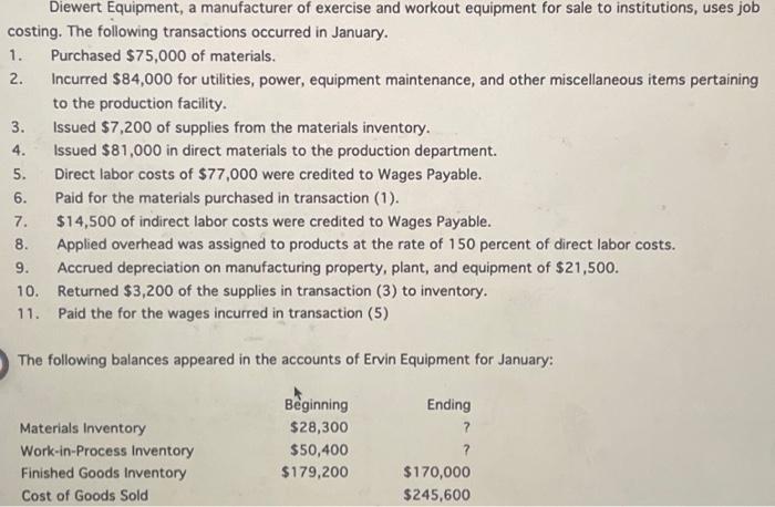 Please help me find the material inventory ending and the work-in-process inventory