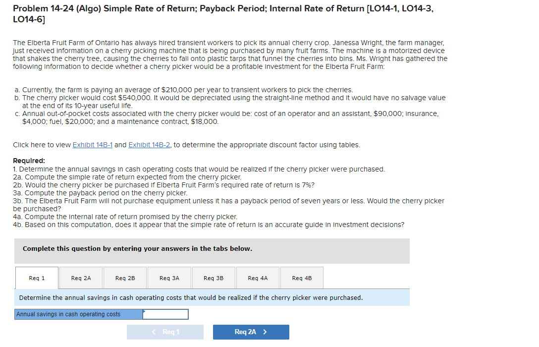PLEASE answer. I will give a good rate Problem 14-24 (Algo) Simple