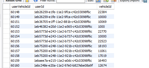 VARCHAR (255) engid INT(11) eng_dser VARCHAR(255) trany VARCHAR(255) Ompohighway VARCHAR(255) mpgcity VARCHAR(255)
