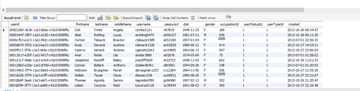 fue CostAnnual INT (11) fueType VARCHAR(255) fuel Type I VARCHAR(255) ovas VARCHAR(255)